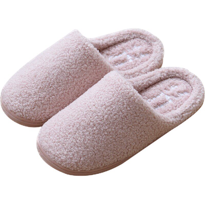 冬季棉拖鞋女家居情侣月子室内软底防滑保暖家用毛毛绒防滑厚底男