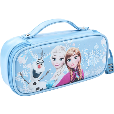 冰雪奇缘密码锁笔袋女文具盒小学生迪士尼艾莎公主铅笔盒铅笔袋韩