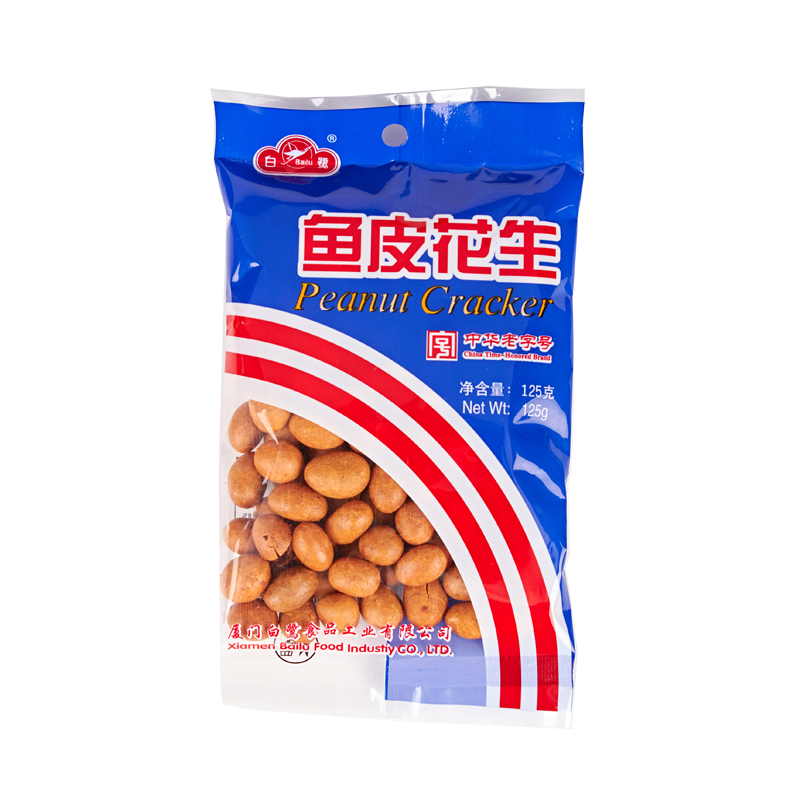 厦门特产白鹭鱼皮花生875g花生豆鱼皮豆花生仁坚果炒年货休闲零食