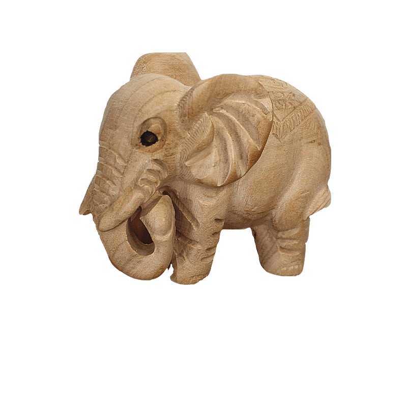 大号立体木雕大象摆件一对桃木大象家居客厅装饰风水摆件工艺品