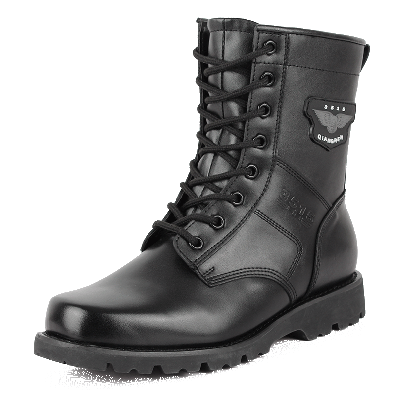 强人3515羊毛军靴男棉鞋作战靴子高帮户外工装靴冬季保暖军勾军鞋