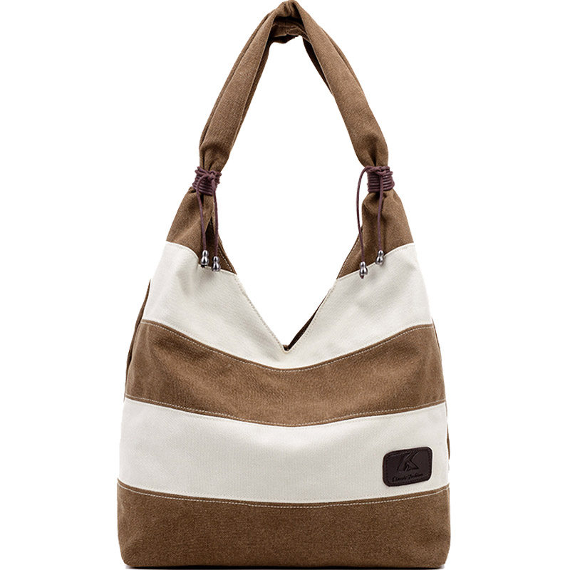 单肩包春夏新款帆布女包时尚海军风休闲包文艺小清新帆布手袋女包