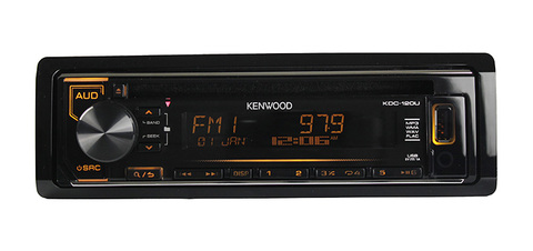 建伍kdc-120u汽车cd主机usb口支持无损音乐车载cd机输出原装进口