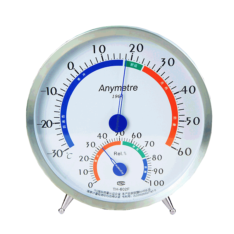 美德时th602f高精度室内温湿度计家用指针式机械温度计家庭工业