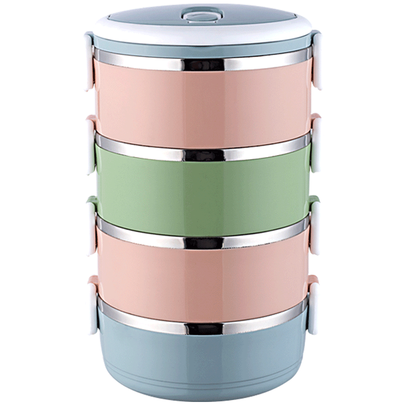 不锈钢保温饭盒多层保温餐盒1便当盒2层分格3带盖保温桶4便携饭盒