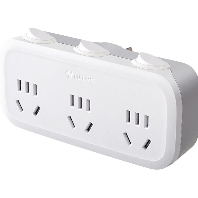 公牛插座转换器插头一转多拖二三空开关多功能多用无线插排不带线