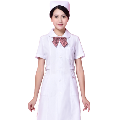 钱森护士服短袖白色 夏装实习服 药房药店工作服 牙科口腔医院服