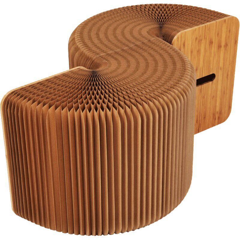 十八纸换鞋凳伸缩折叠长凳艺术凳子可叠放创意多功能入户矮凳家用