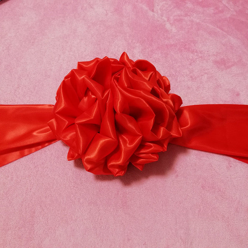 开业用品剪彩花球剪彩大红花球剪彩彩球剪彩用品红绣球大花球绸布