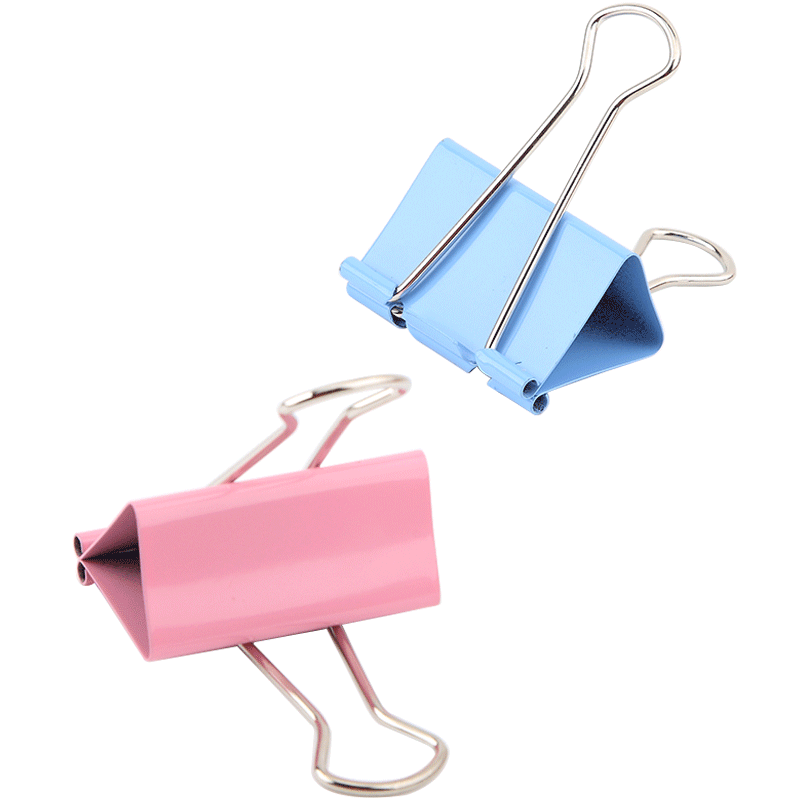 晨光彩色长尾夹文件夹子燕尾夹铁票夹照片夹大号小号办公文具用品