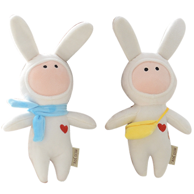 可爱不二兔子毛绒玩具不二兔公仔小兔子玩偶情人节礼物送女生挂饰