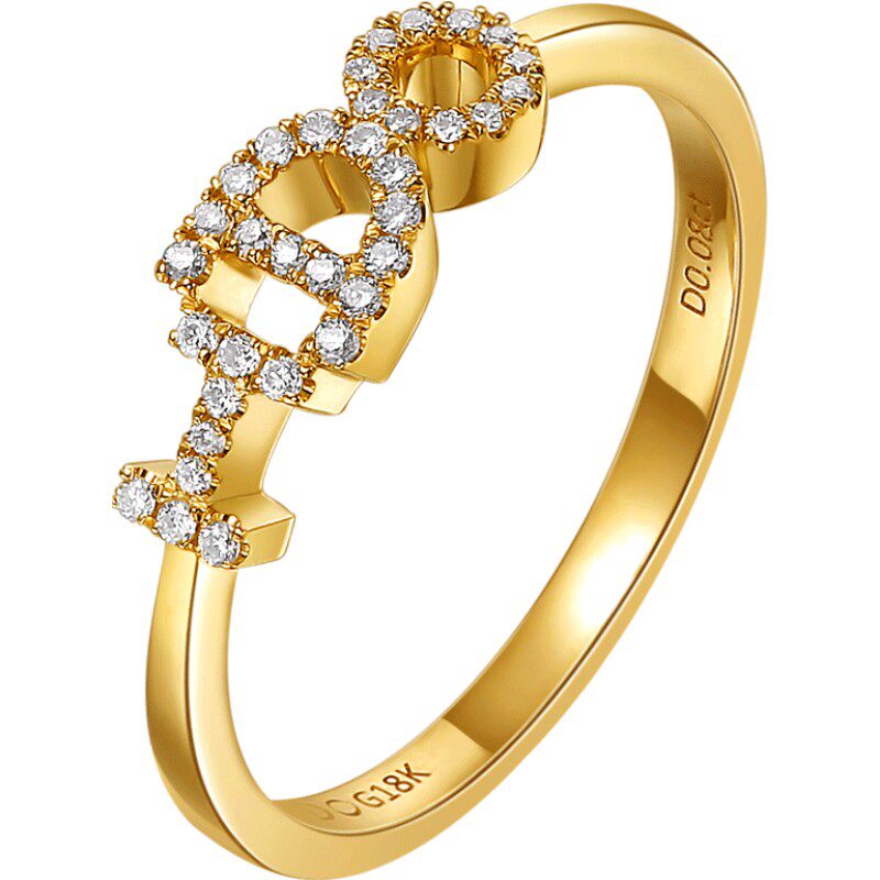 【门店同款】 i do 18k金钻石戒指女情侣求婚结婚钻戒专柜正品ido - i