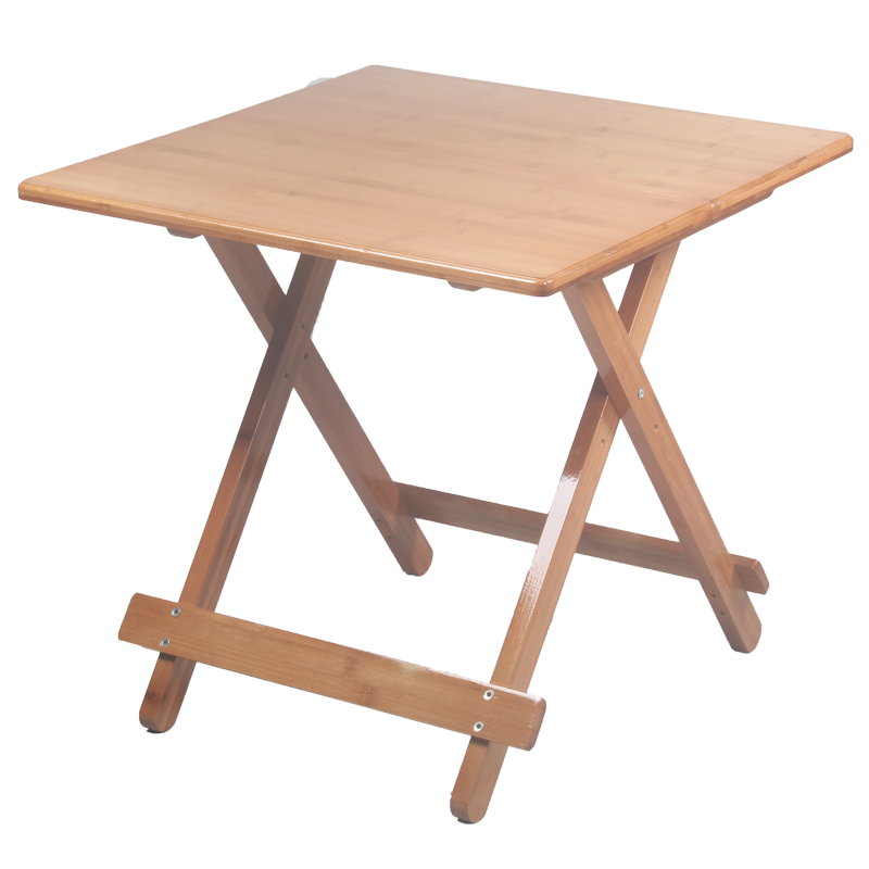 丞旺楠竹折叠桌可折叠餐桌实木色小方桌小户型桌子便携家用吃饭桌