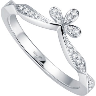 zbird钻石小鸟金钻石戒指山茶求婚结婚钻戒女款专柜手饰