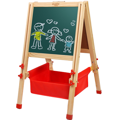 儿童画板 磁性小黑板擦 画架卷纸套装配件 木质磁性字母贴 粉笔套