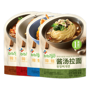 韩国希杰食品必品阁韩面海鲜拌面部队泡菜随机4包组合