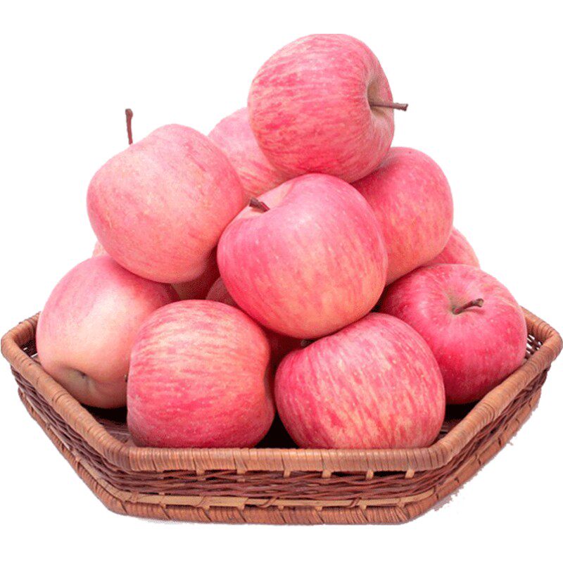 陕西特产水果洛川红富士苹果6枚装中果新鲜脆甜当季水果整箱包邮