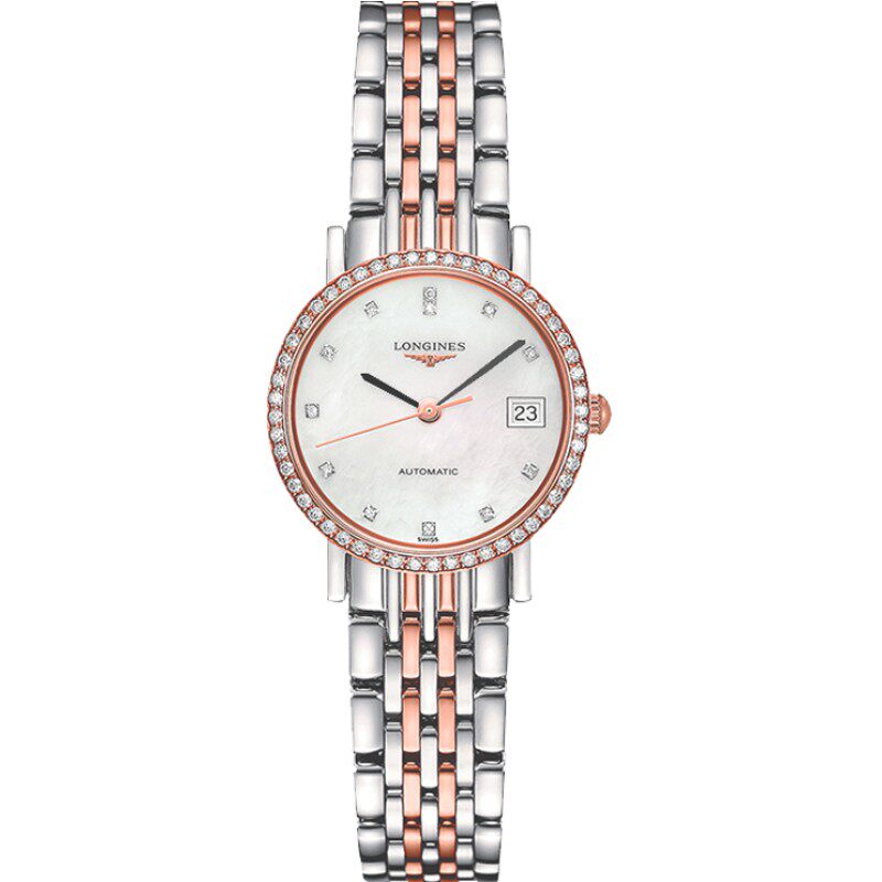 longines浪琴正品手表女机械博雅系列钢带女表腕表l43095877