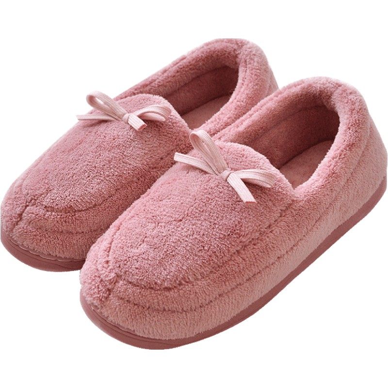 智庭一家三口冬季全包跟棉拖鞋防滑保暖居家居月子鞋女厚底棉鞋男