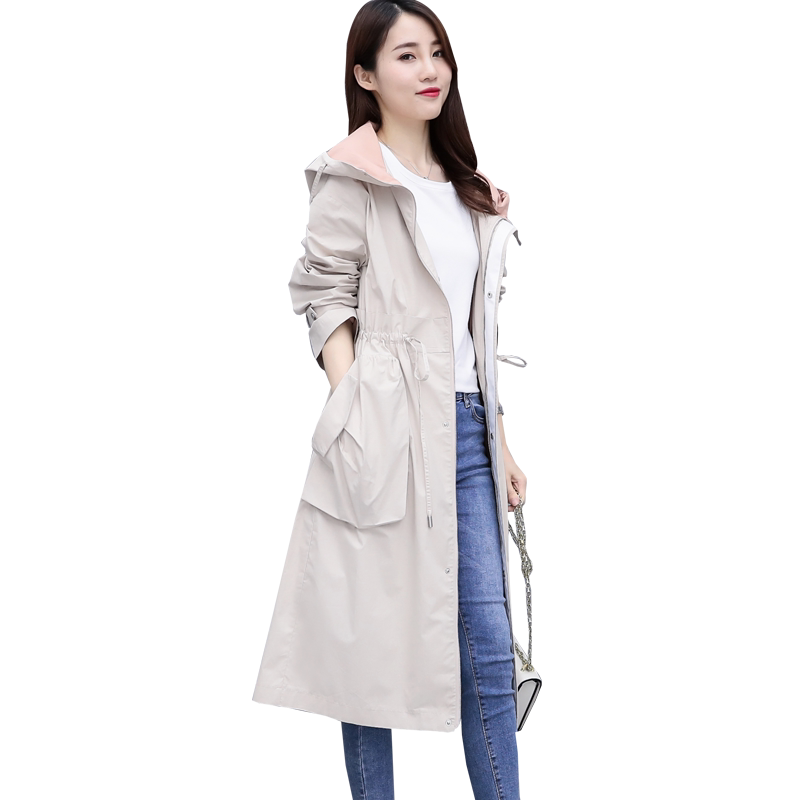 风衣女中长款韩版春秋季2019新款学生bf百搭显瘦过膝港风chic外套