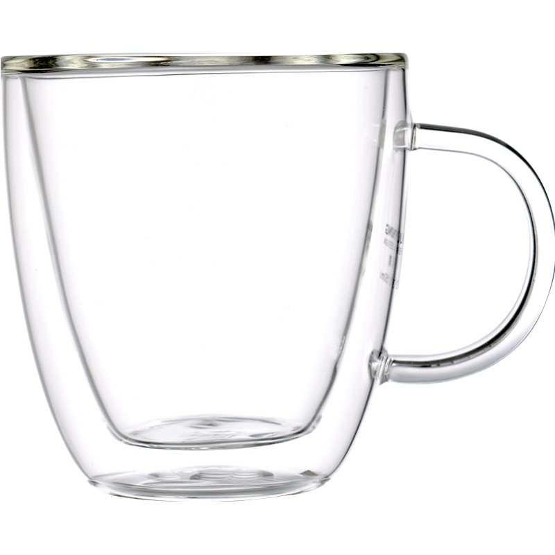 明尊cp10双层玻璃杯耐热玻璃水杯带把玻璃茶杯喝茶小杯家用