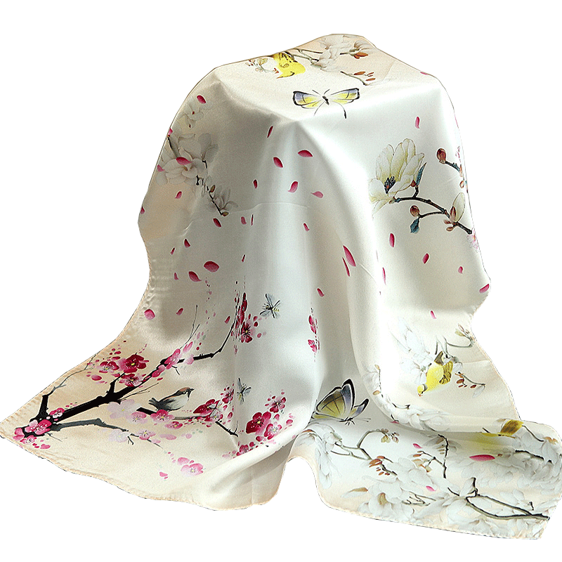 空姐职业女性小方巾方巾复古桑蚕丝真丝小方巾丝绸缎面时尚丝巾女