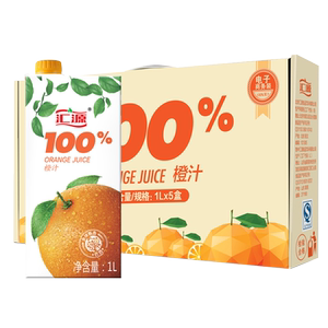 汇源果汁三生三世版橙汁1000ml*5盒浓缩果汁饮料礼盒