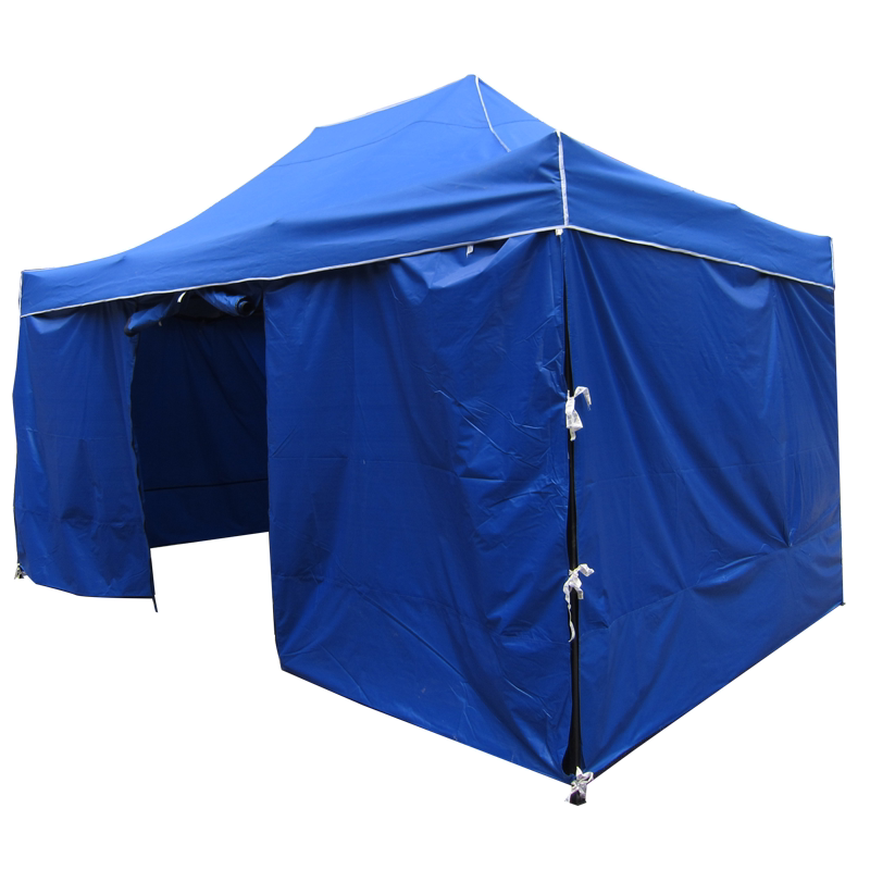 四面开门户外广告防水雨阳帐篷折叠遮阳摆摊四脚伞透明围挡布篷房