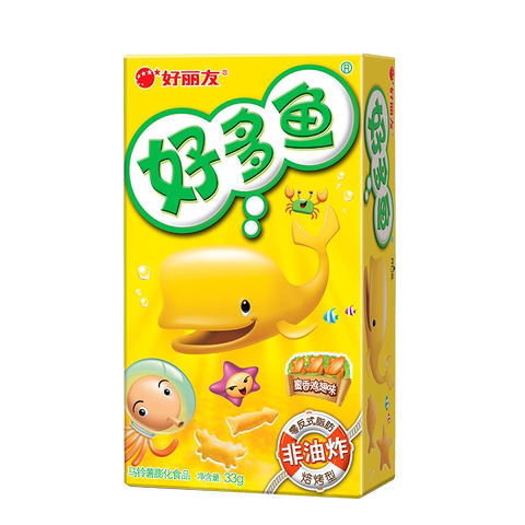 好丽友饼干 好多鱼蜜香鸡翅味33g 焙烤型膨化食品 儿童休闲零食