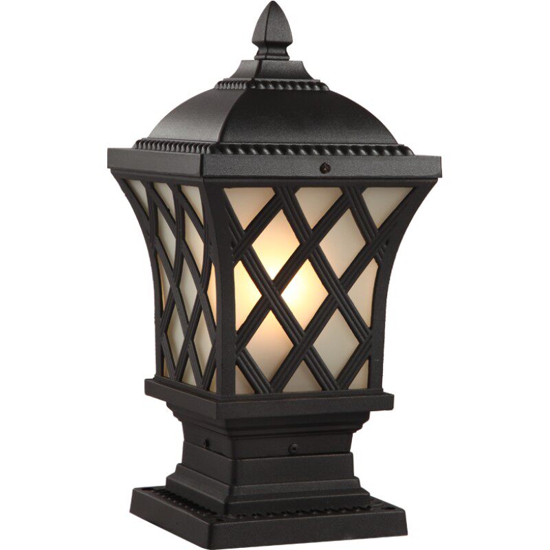 太阳能柱头灯欧式花园别墅庭院灯户外围墙灯大门柱led灯室外防水