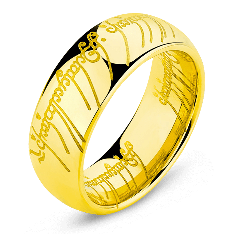 圣诞节 魔戒指环王戒指男宽钛钢指环潮人个性霸气配饰免费刻字