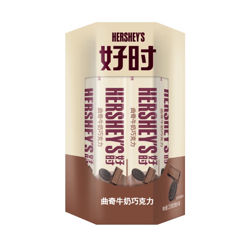 hersheys/好时曲奇牛奶巧克力排块210g家庭装新老包装随机_6折现价