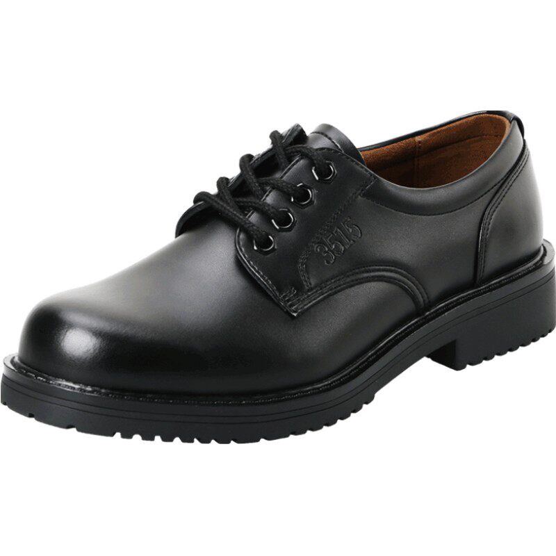 3515强人秋季男真皮执勤鞋大头皮鞋保安鞋户外休闲工装鞋劳保鞋子