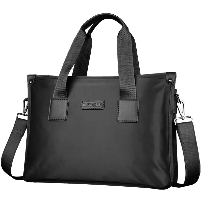 手提包男商务休闲牛津布包男士公文包尼龙帆布男包单肩包电脑包新