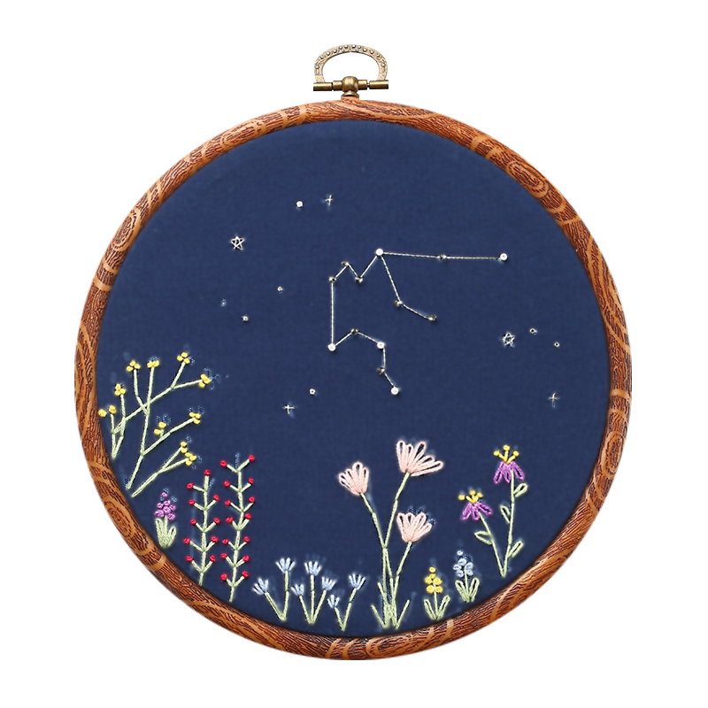 放羊班刺绣diy手工制作星座材料包打发时间创意成人初学苏绣布艺