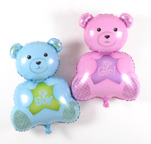 18寸卡通小熊铝膜气球铝箔气球儿童生日节日派对装饰布置氦气气球