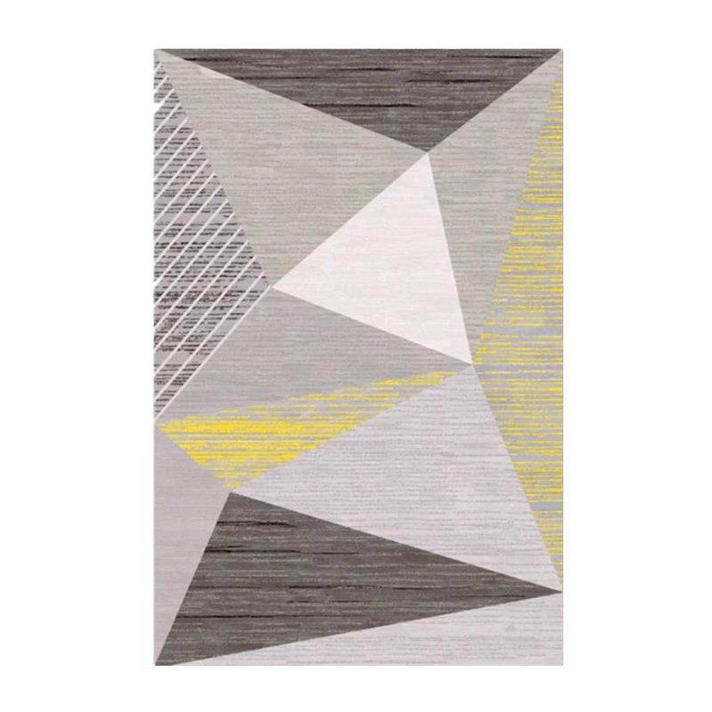 客厅地毯茶几卧室床前现代简约沙发地毯北欧几何图案长方形可水洗