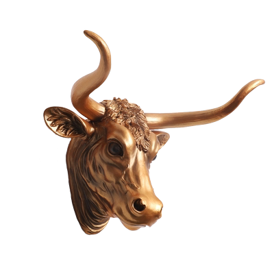 复古牛头壁挂装饰餐厅酒吧墙饰 创意挂件餐馆壁挂