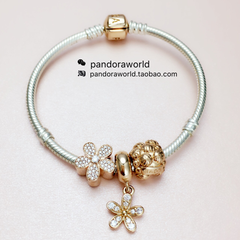 现货pandora world潘多拉专柜正品代购 玫瑰金雏菊系列成品手链