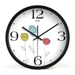TUMA图玛 静音扫秒客厅创意 时尚玫瑰 大挂钟时钟表clock BZ145