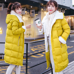 实拍2016韩版加厚棉衣外套女装中长款羊羔毛棉袄学生羽绒棉服