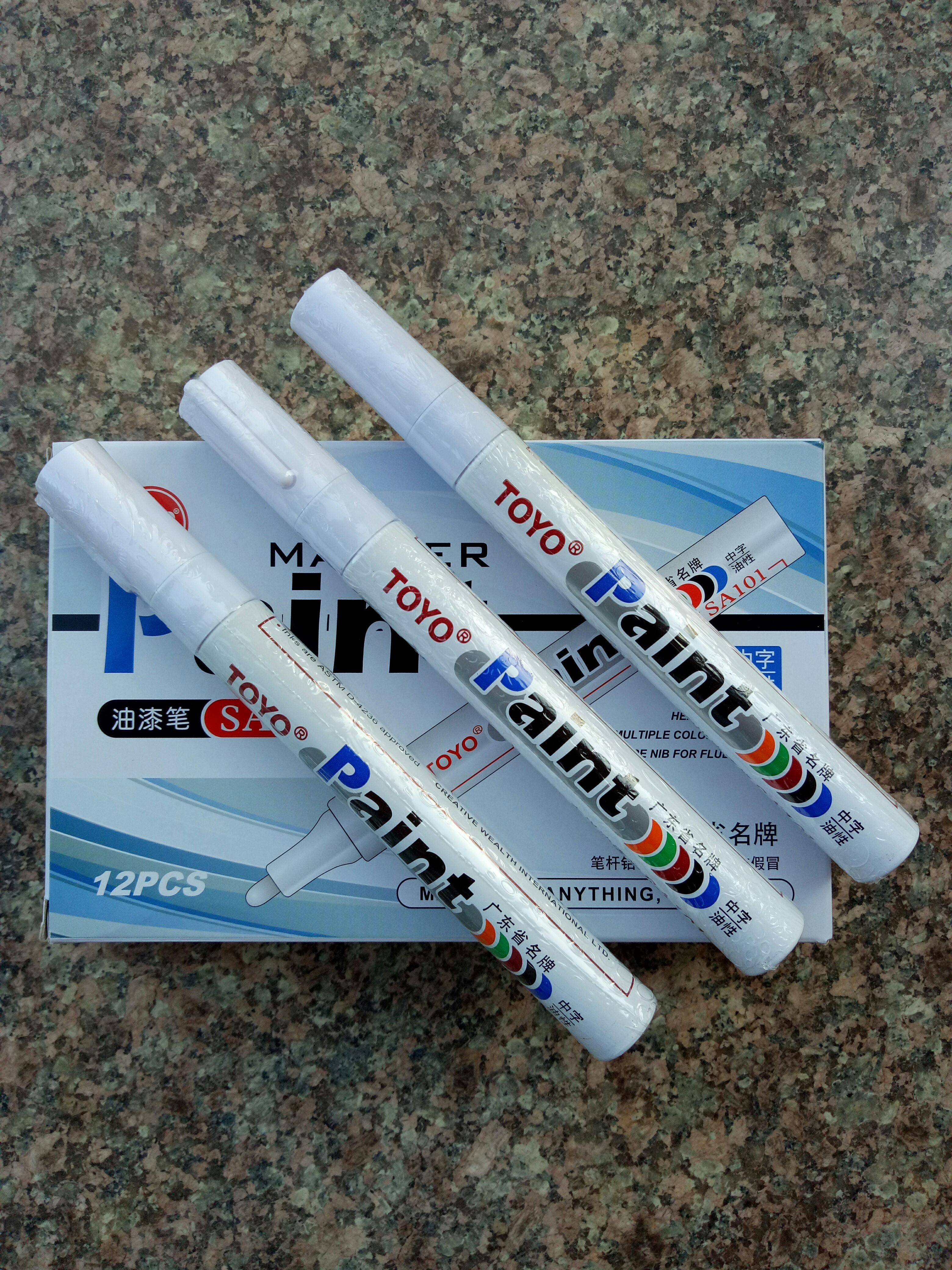 toyo东洋油漆笔sa101补漆笔签到笔白色油漆笔记号笔轮胎笔