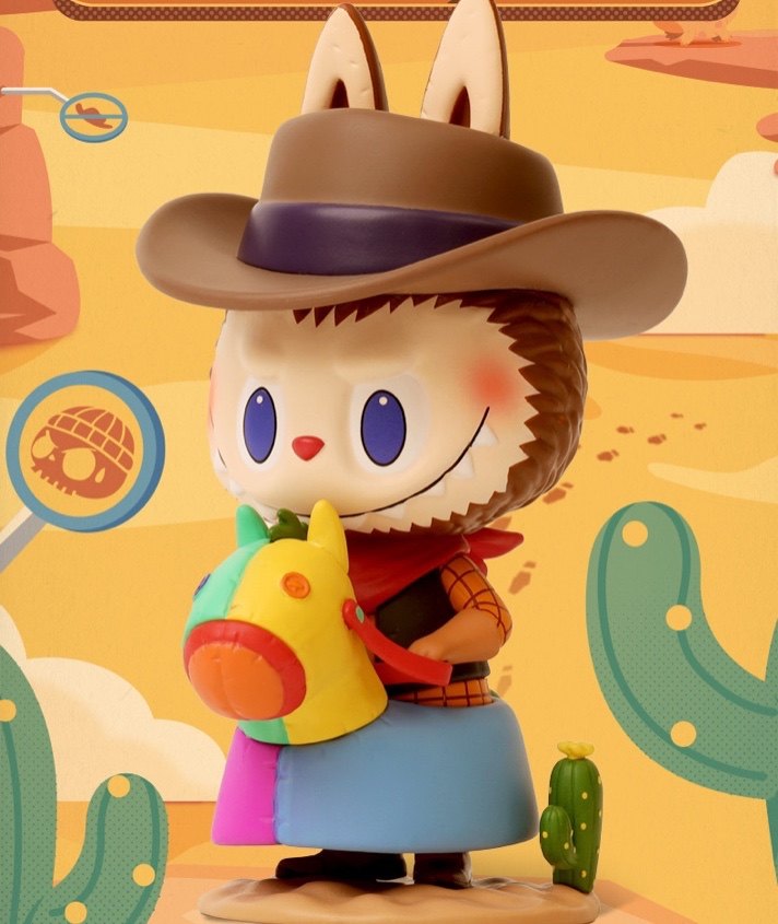 包邮popmart泡泡玛特labubu西部冒险手办吊卡公仔潮玩潮玩盲盒