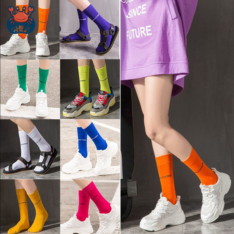 老爹鞋袜子女搭配夏季