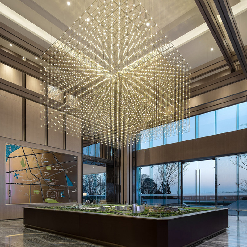 定制售楼部沙盘光立方满天星吊灯装饰灯酒店大广东中山灯具旗舰店