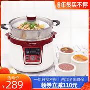 Skyline electric stew pot ceramic water-proof stewed bird's nest 5 people 6 automatic soup and porridge artifact household large-capacity