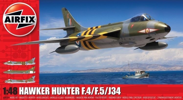钢铁苍穹 airfix 09189 1/48 英国霍克猎人f.4/f.5/j.34战斗机
