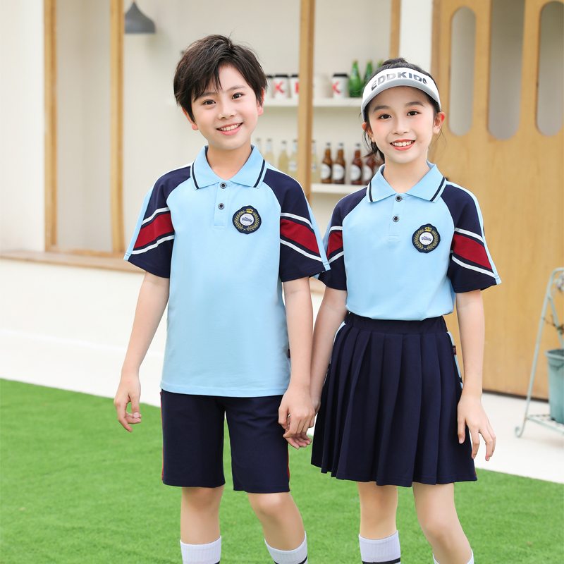 小学生校服夏装幼儿园园服两件套学院风儿童班服韩版学生毕业服装