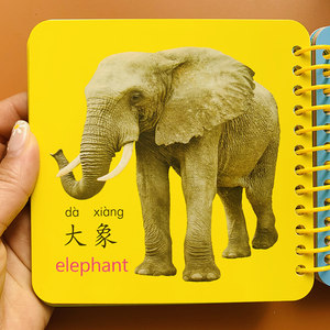 宝宝撕不烂认识动物卡片加厚翻翻书宝宝安全早教启蒙看图认动物世界