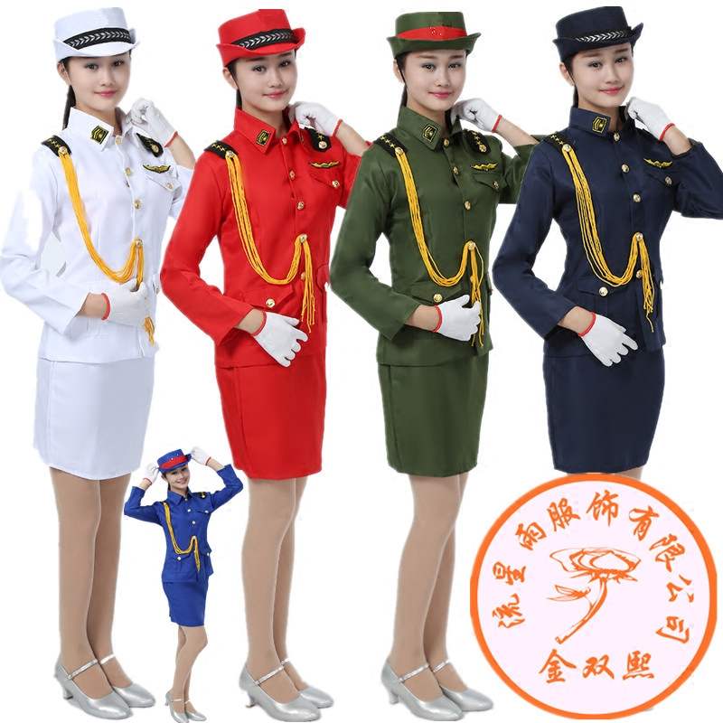 打军鼓服装套装女装空姐表演服鼓号队乐队婚庆敲鼓服锣鼓队演出服